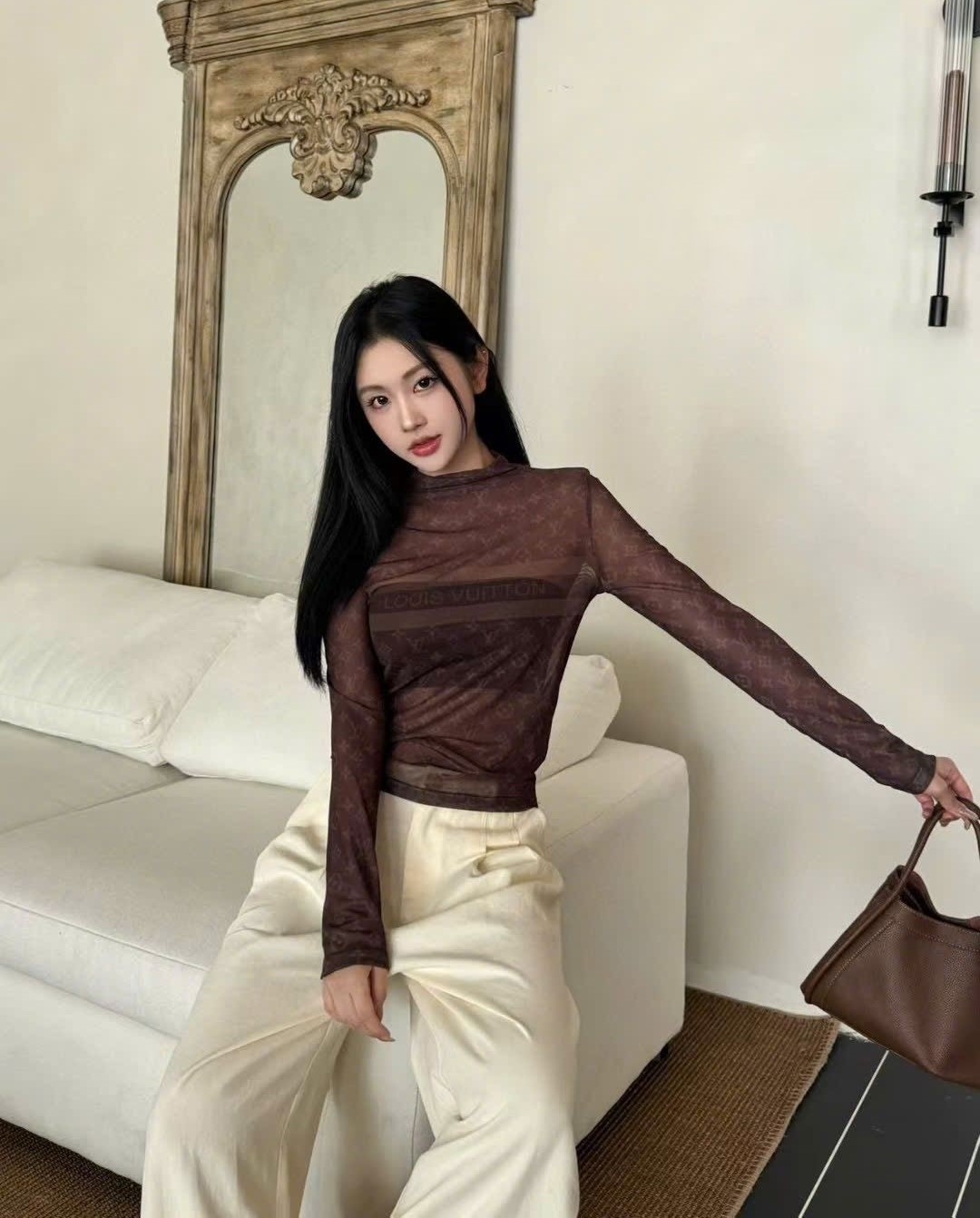 Áo giữ nhiệt nữ LV cổ lọ 3