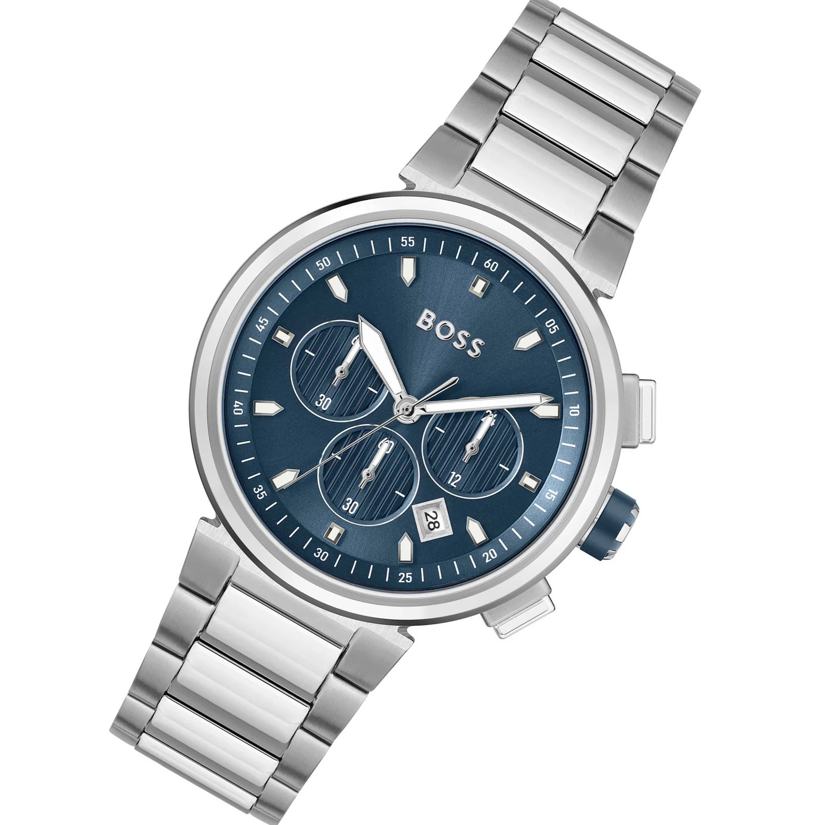 ĐỒNG HỒ NAM HUGO BOSS STAINLESS STEEL BLUE DIAL CHRONOGRAPH MENS WATCH 1513999 4