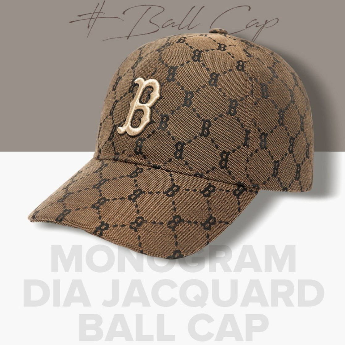 NÓN KẾT MLB MONOGRAM DIAMOND JACQUARD BOSTON CAP 1