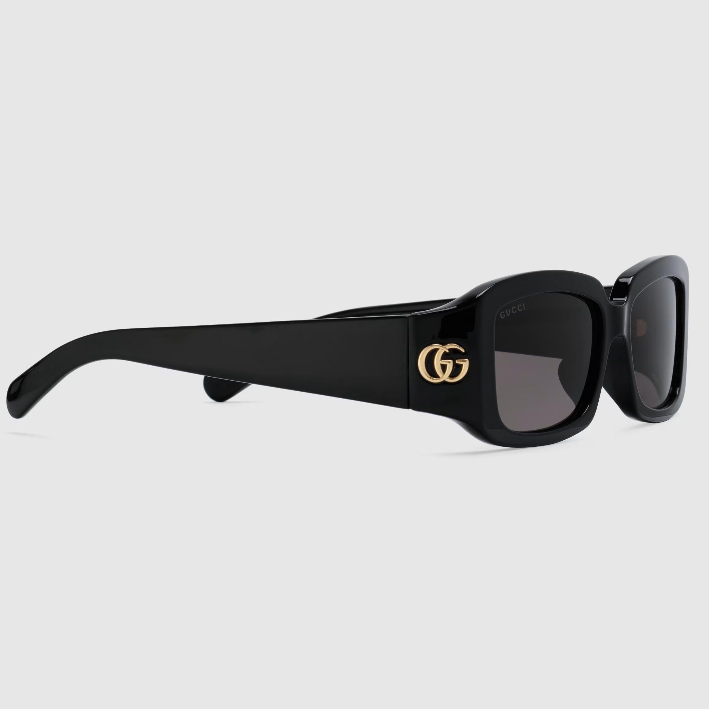 MẮT KÍNH MÁT GUCCI RECTANGULAR SHINY BLACK ACETATE FRAME WITH DOUBLE G SUNGLASSES GG1403S 2