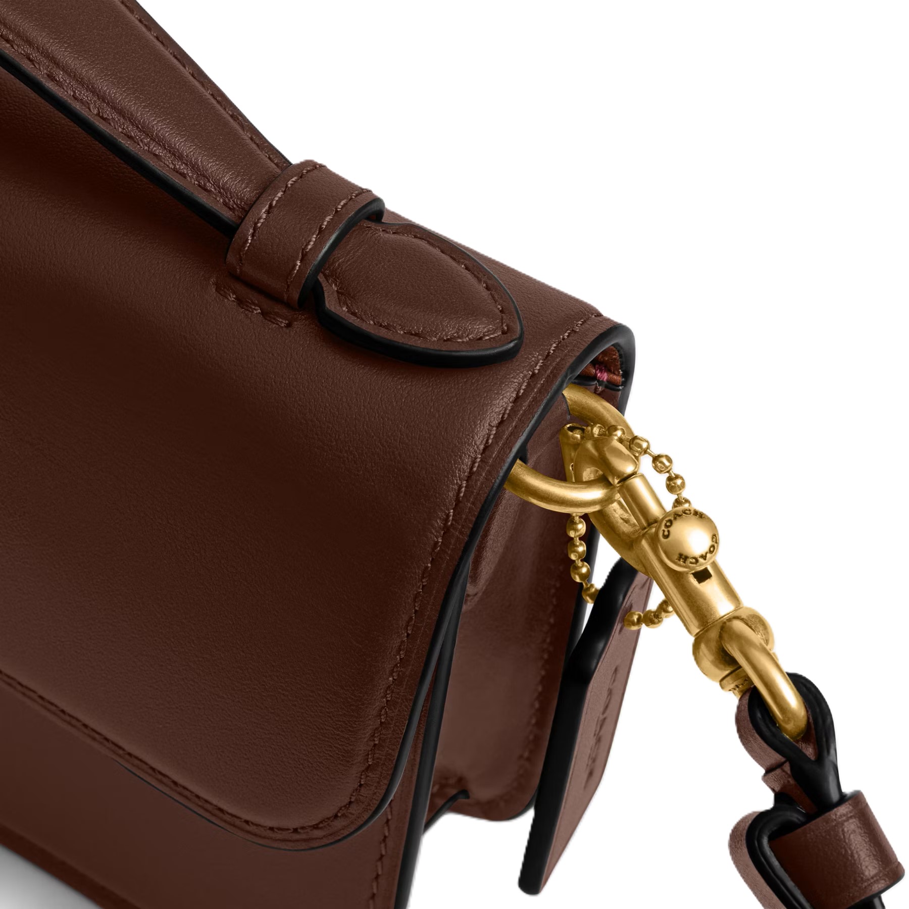 Túi Coach Elora Top Handle Leather Crossbody Clutch Bag Maple CCY30 1