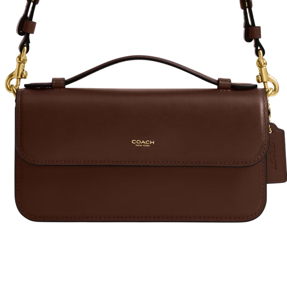 Túi Coach Elora Top Handle Leather Crossbody Clutch Bag Maple CCY30 6
