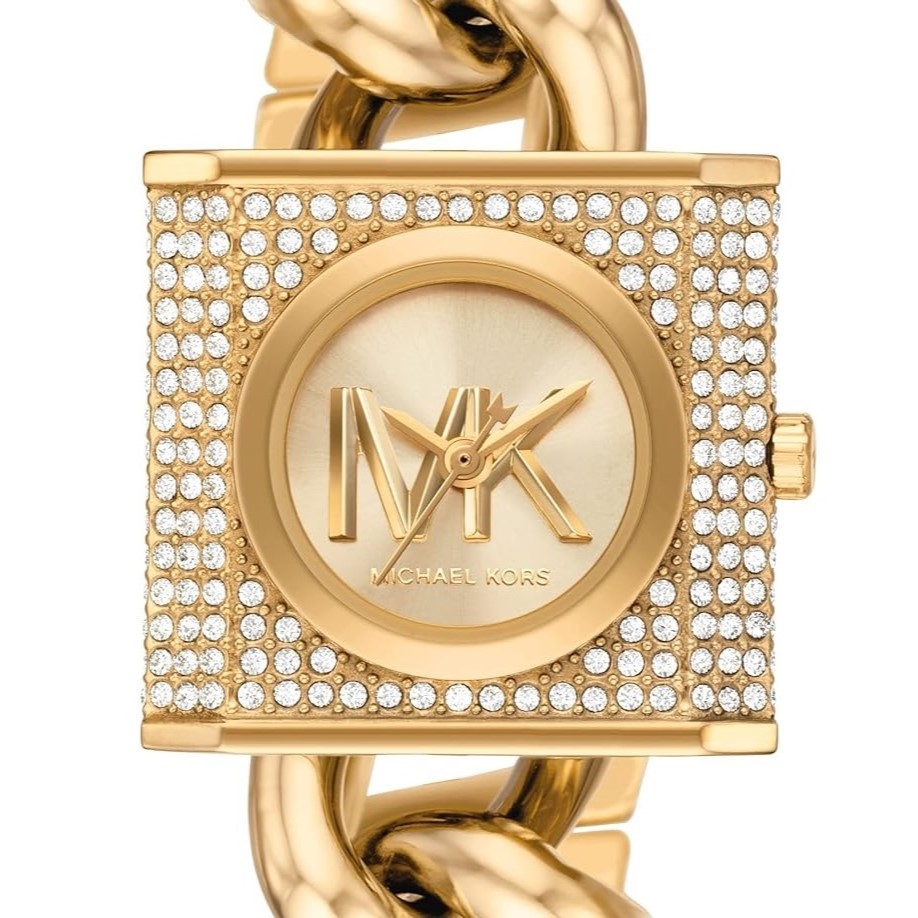 ĐỒNG HỒ NỮ MICHAEL KORS MINI LOCK PAVÉ GOLD-TONE CHAIN WATCH MK4711 6