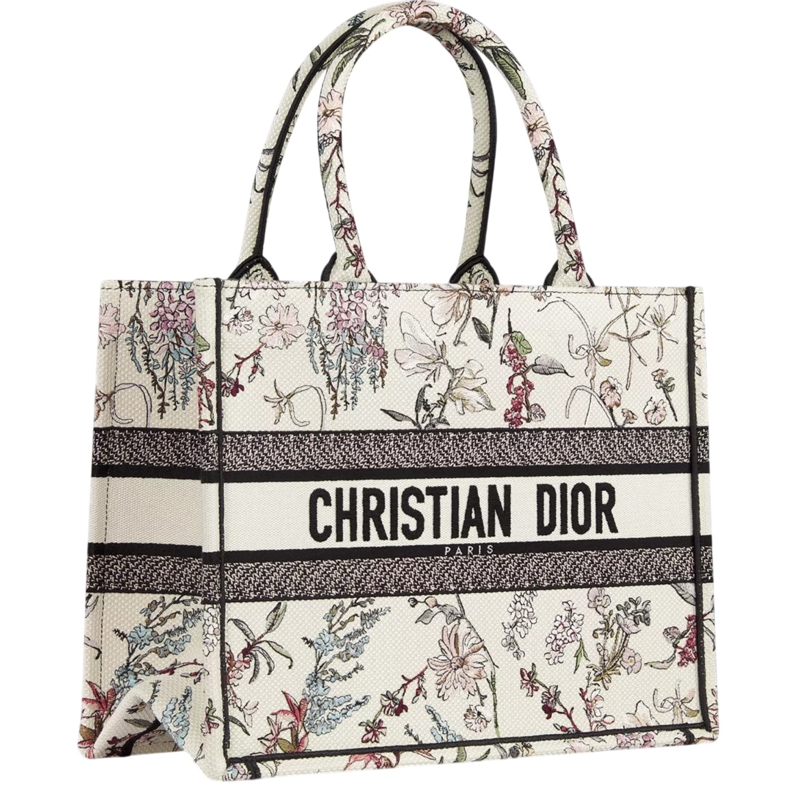 Túi cầm tay nữ Medium Dior Book Tote Beige Millefiori Embroidery 4