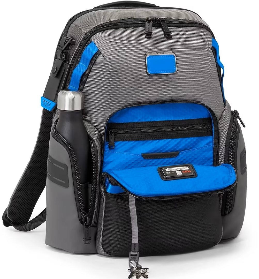 Balo Du Lịch Tumi Alpha Bravo Navigation Backpack Grey Blue 6