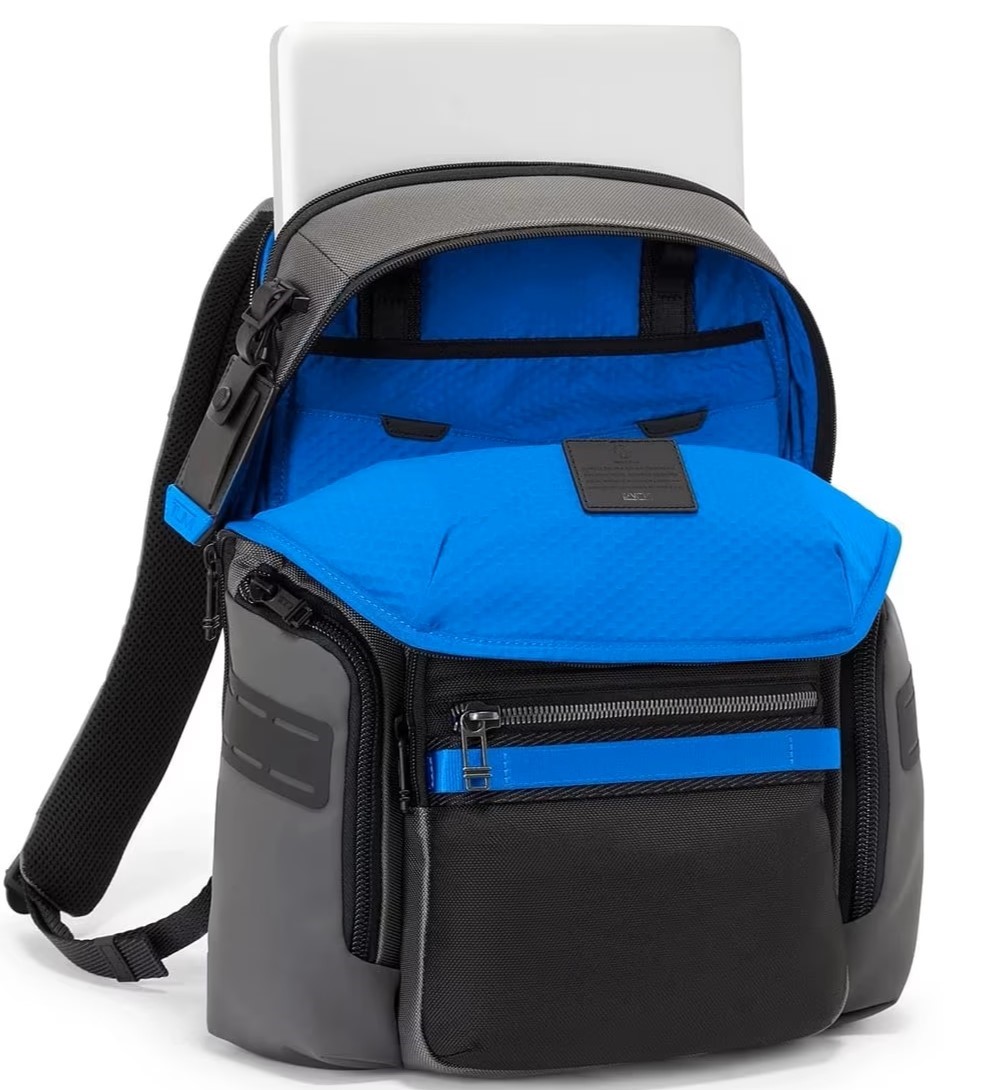 Balo Du Lịch Tumi Alpha Bravo Navigation Backpack Grey Blue 7