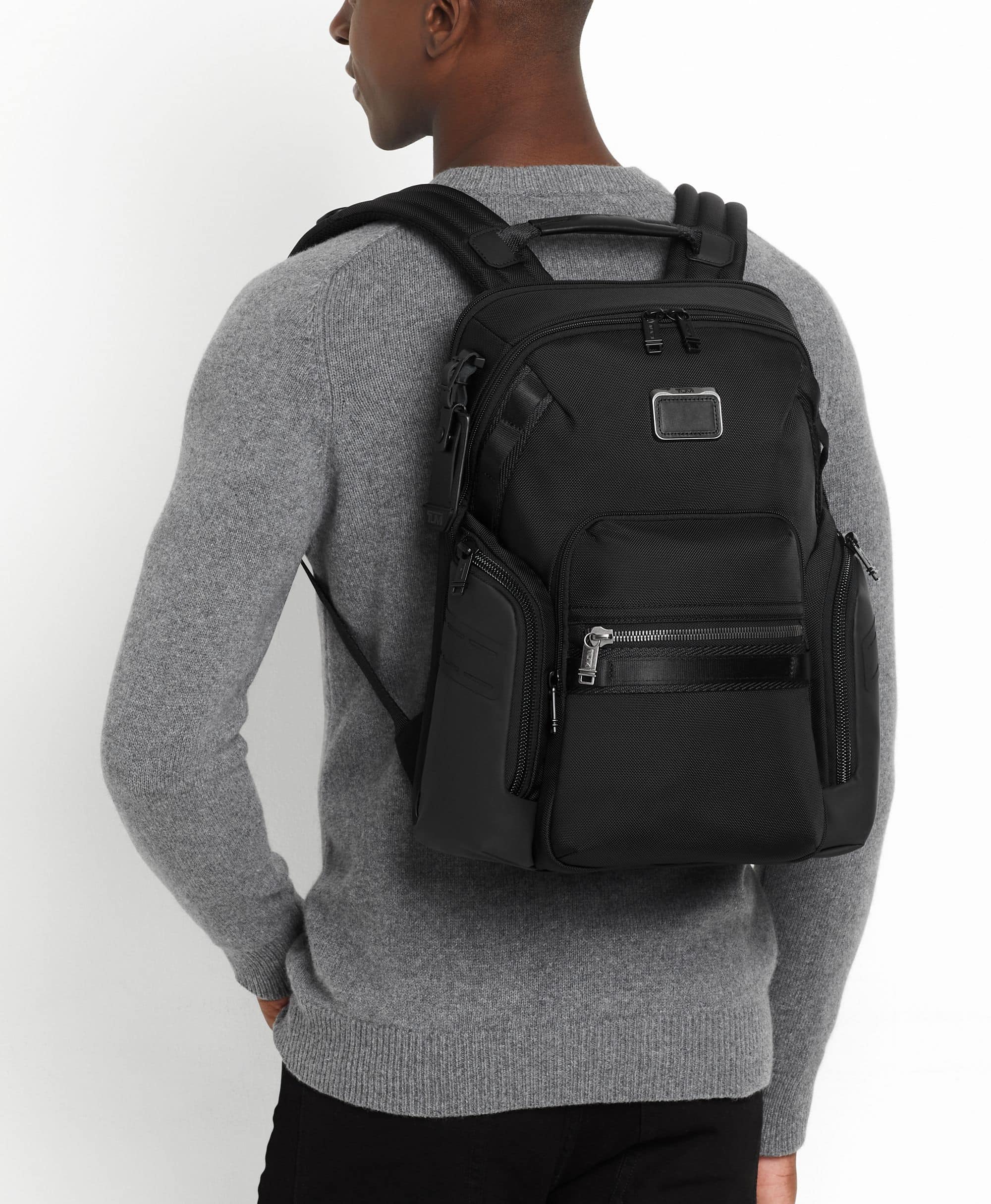 Balo Du Lịch Tumi Alpha Bravo Navigation Backpack Grey Blue 8