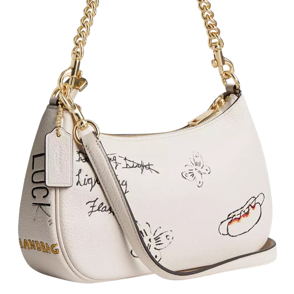 Túi đeo vai Coach Teri Shoulder Bag Sketch Print Chalk Multi CAK17 2