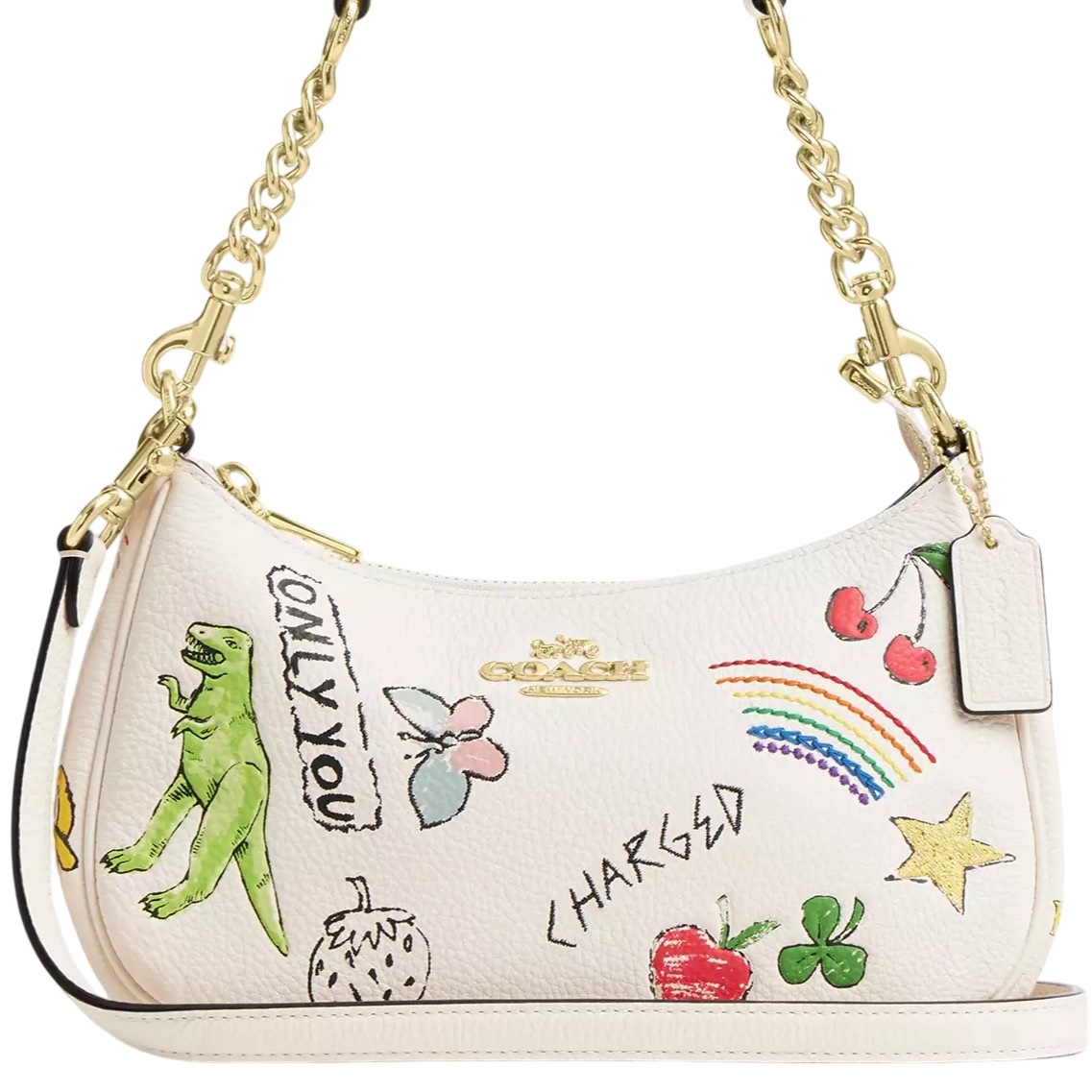 Túi đeo vai Coach Teri Shoulder Bag Sketch Print Chalk Multi CAK17 4