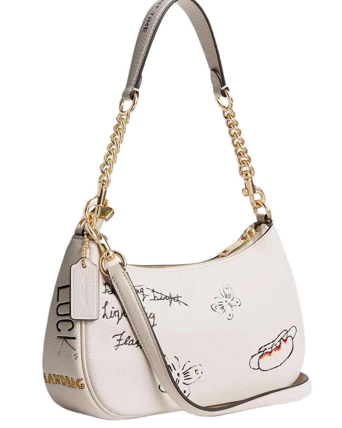 Túi đeo vai Coach Teri Shoulder Bag Sketch Print Chalk Multi CAK17 7