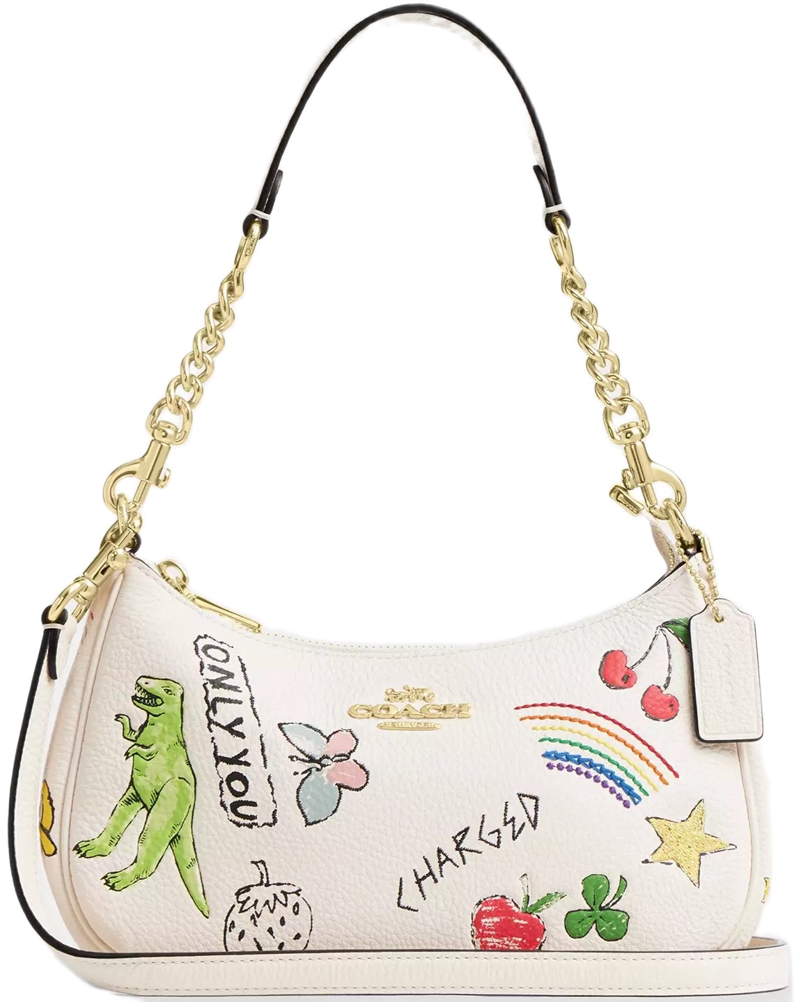 Túi đeo vai Coach Teri Shoulder Bag Sketch Print Chalk Multi CAK17 9