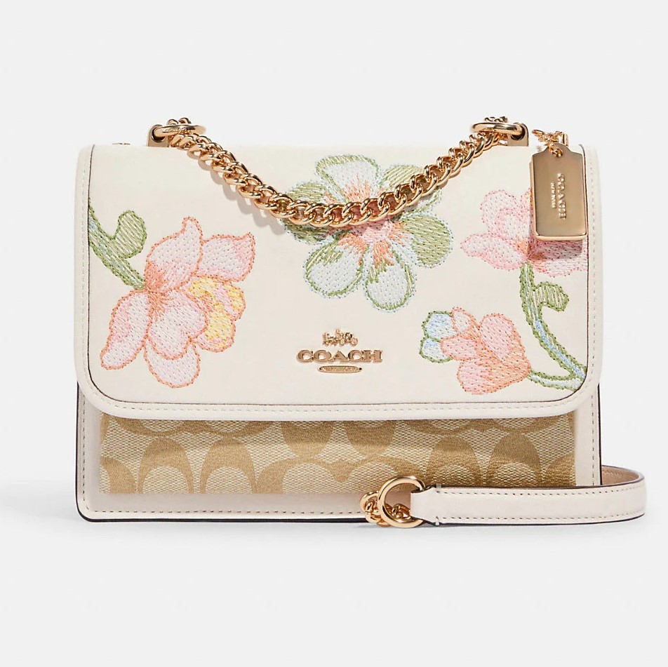 TÚI COACH KLARE CROSSBODY IN SIGNATURE CANVAS WITH FLORAL EMBROIDERY 1