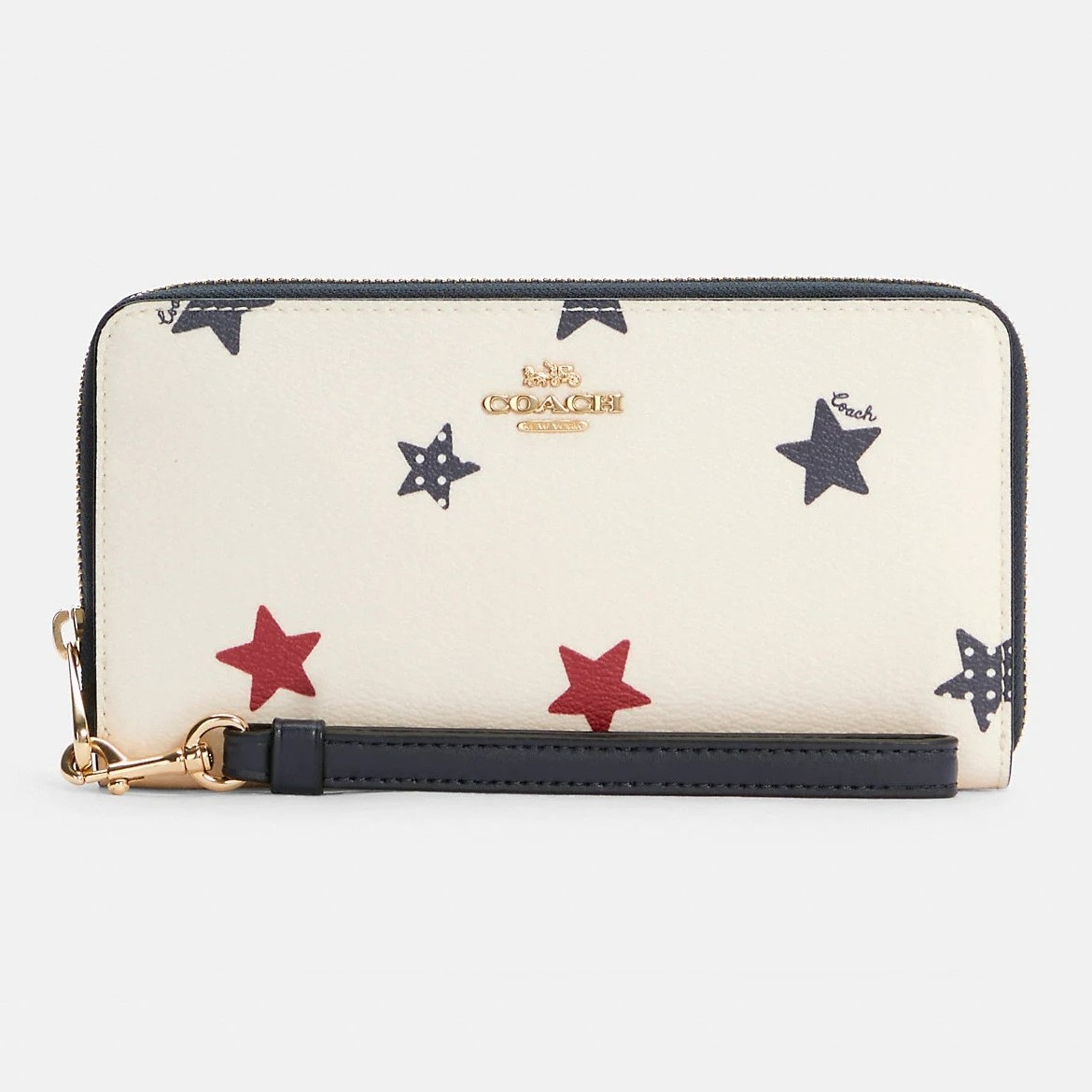 VÍ COACH LONG ZIP AROUND WALLET WITH AMERICAN STAR PRINT 3