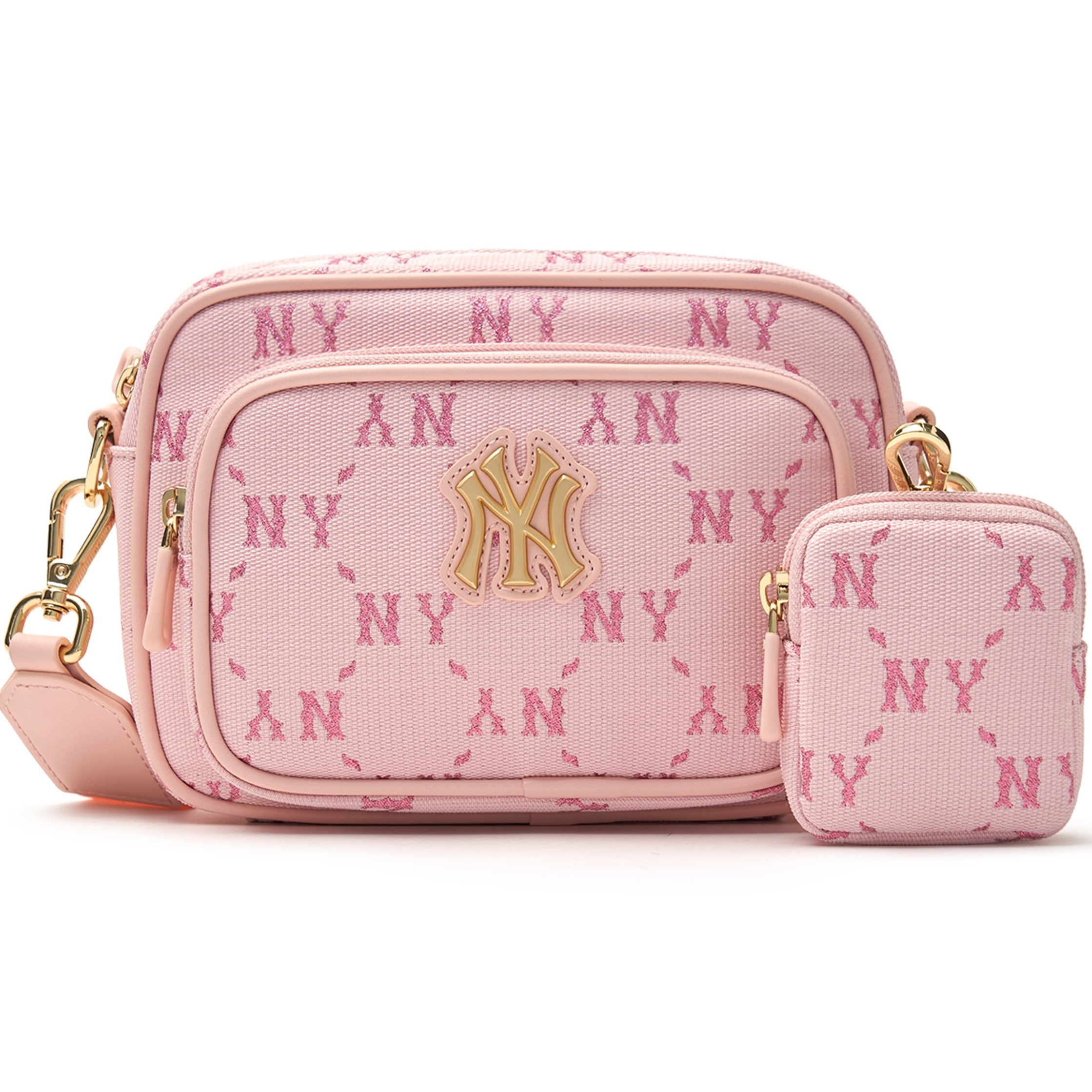 Túi Đeo Chéo Nữ MLB Diamond Monogram Camera Bag NY Yankees Pink 7ACRMDA4N-50PKL 6