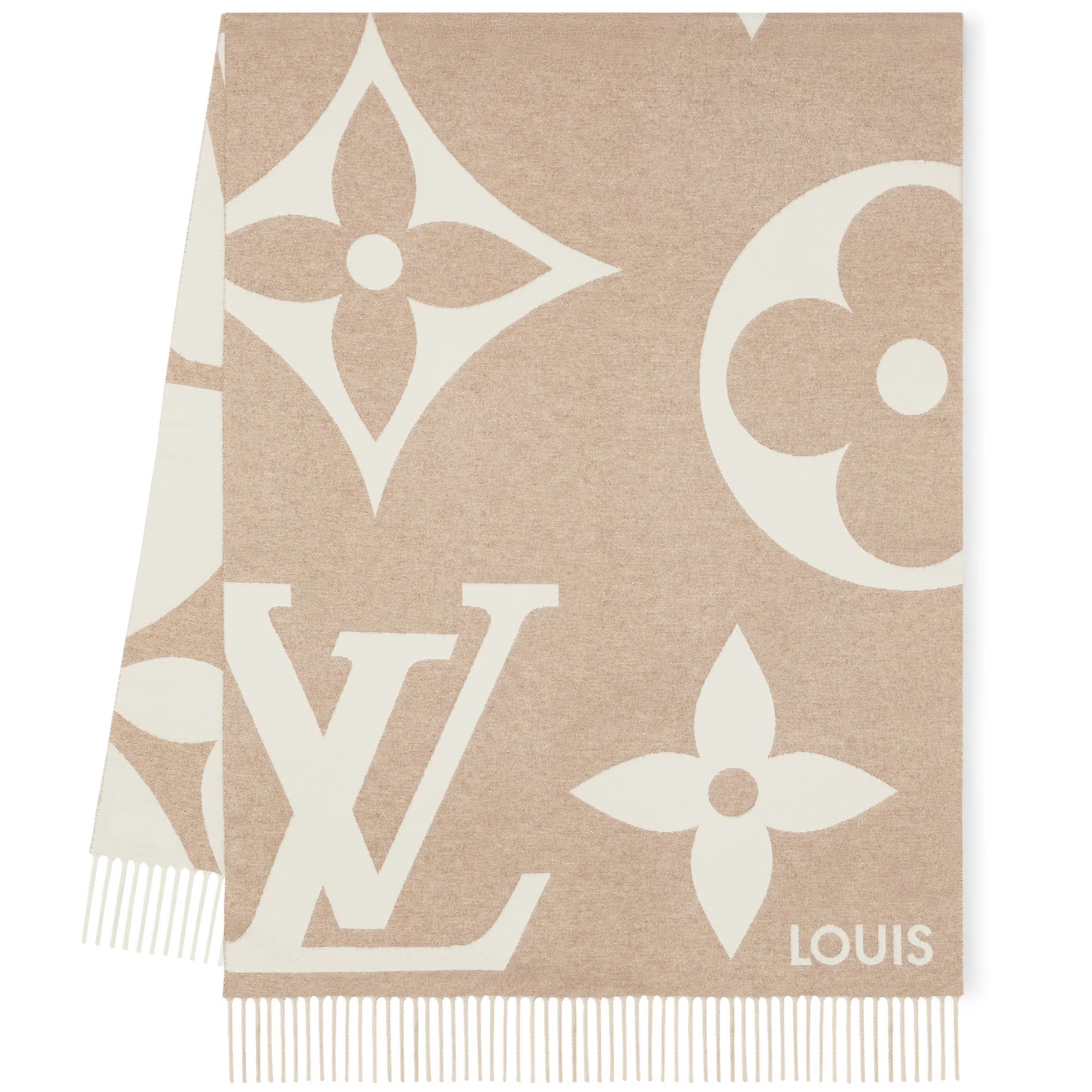 Khăn choàng Louis Vuitton The Ultimate Shine Scarf Beige 2