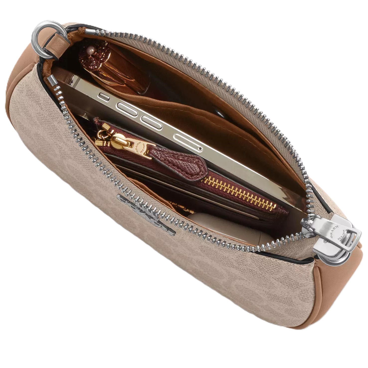 Túi Coach Teri Mini Crossbody Bag In Signature Canvas Silver CW323 1