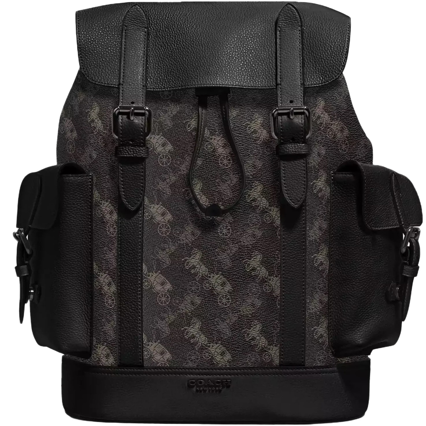 Ba lô Coach Hudson Backpack With Horse And Carriage Print Black Multi 89897 1