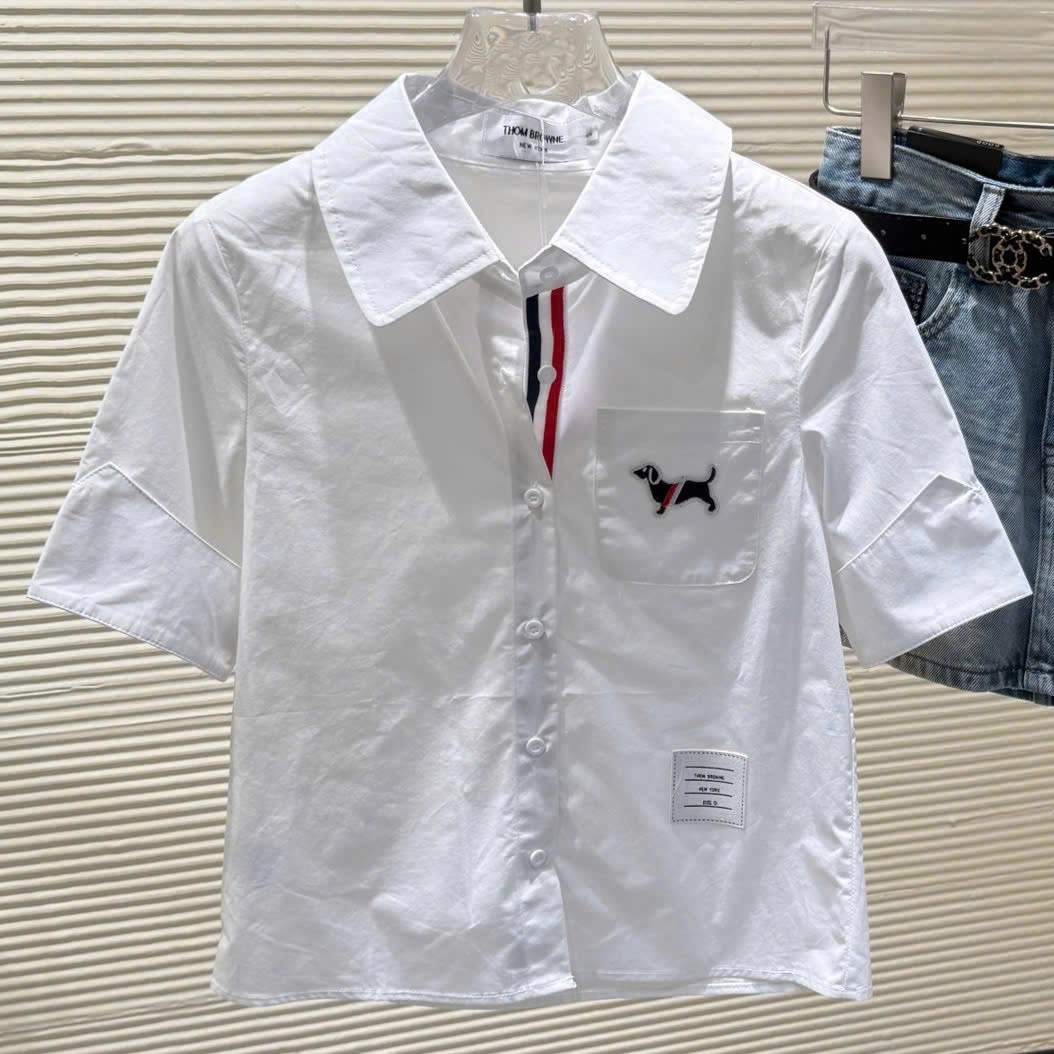 Áo sơ mi nhiều màu Thom Browne họa tiết chó 11