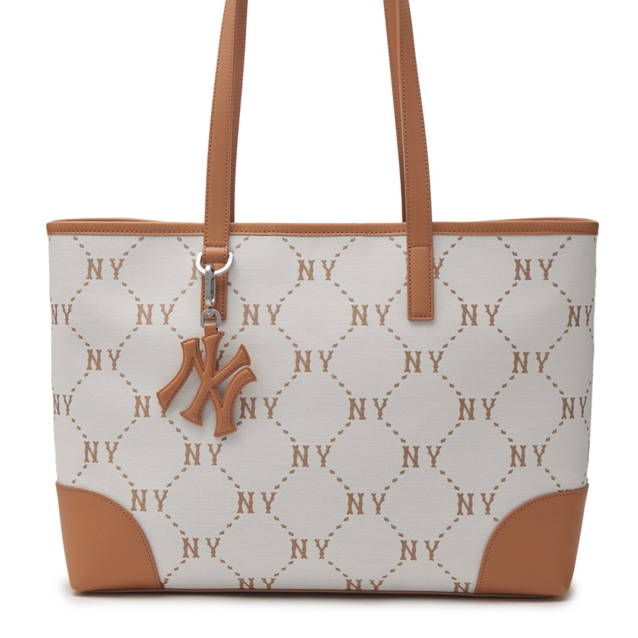 TÚI TOTE MLB KOREA DIAMOND MONOGRAM JACQUARD LARGE TOTE BAG NEW YORK YANKEES BROWN 3AORL014N-50CRS 12