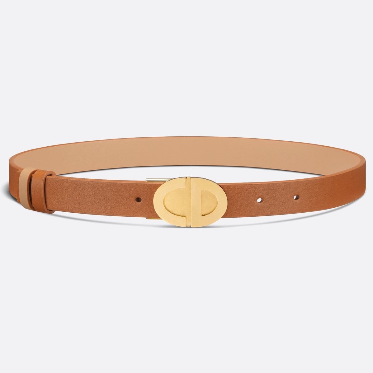 DÂY NỊT FOREVER DIOR REVERSIBLE BELT GOLDEN SADDLE AND BISCUIT SMOOTH CALFSKIN 22 MM 1