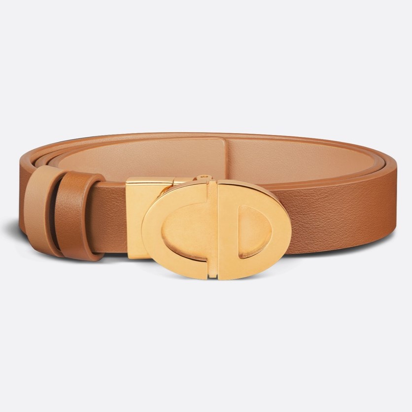 DÂY NỊT FOREVER DIOR REVERSIBLE BELT GOLDEN SADDLE AND BISCUIT SMOOTH CALFSKIN 22 MM 3