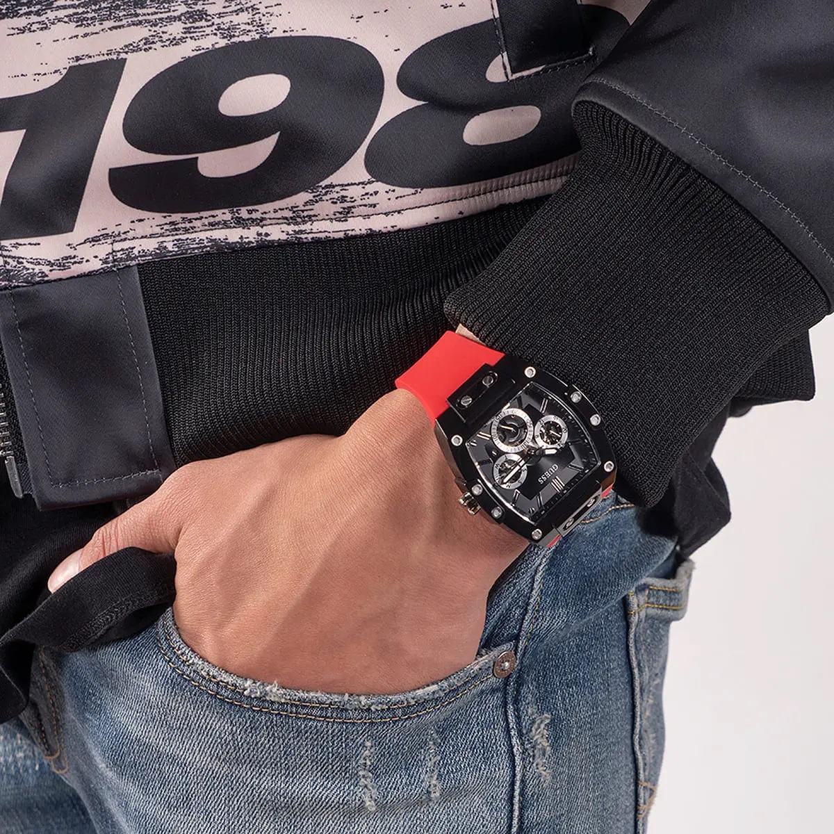 ĐỒNG HỒ NAM GUESS MENS RED BLACK MULTI-FUNCTION WATCH GW0203G4 6