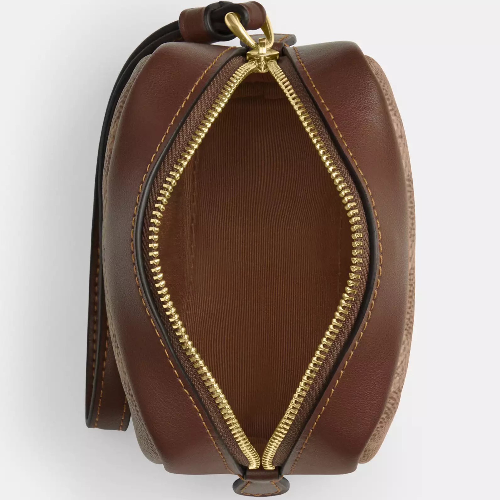 Túi Coach Signature Canvas Wristlet Pouch Brown CW907 1