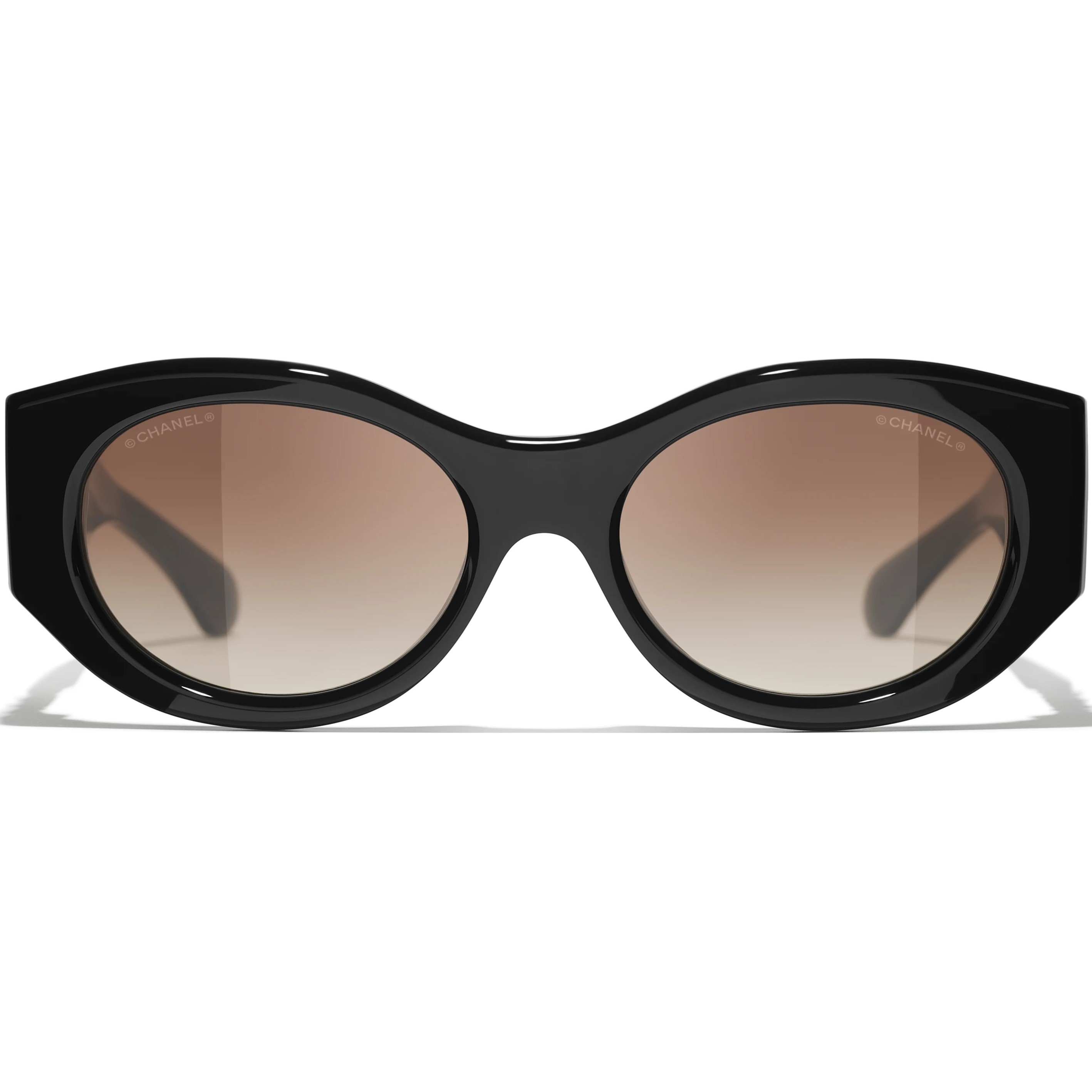 Mắt kính Chanel Oval Sunglasses Black Lenses Black Gradient 2