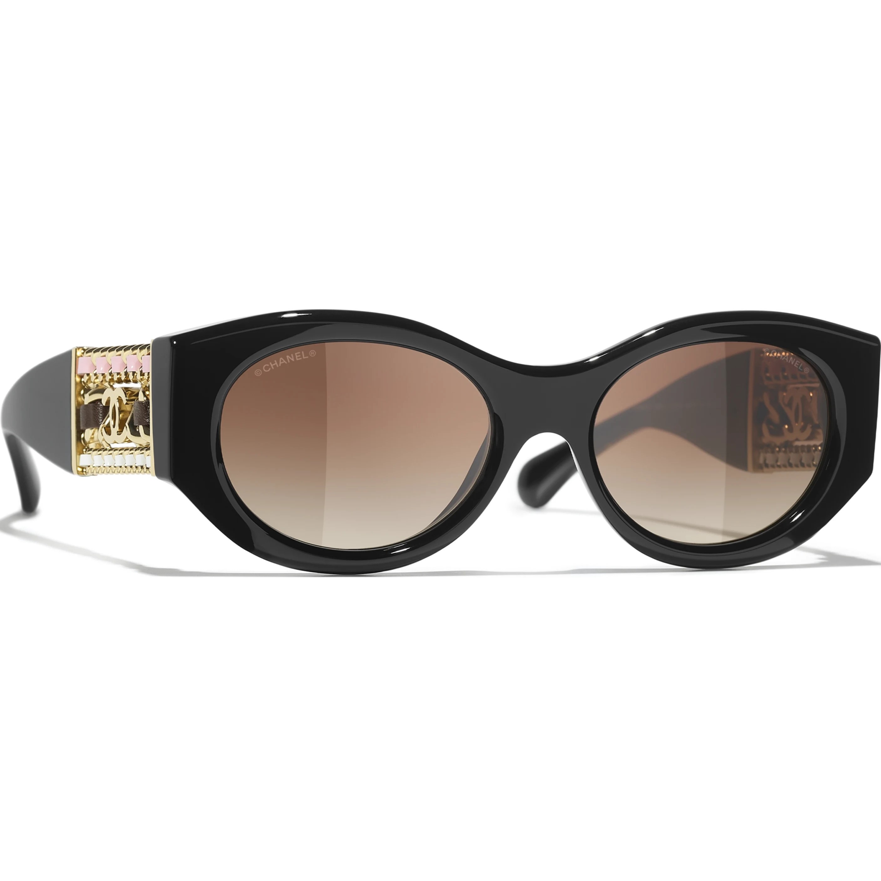 Mắt kính Chanel Oval Sunglasses Black Lenses Black Gradient 3
