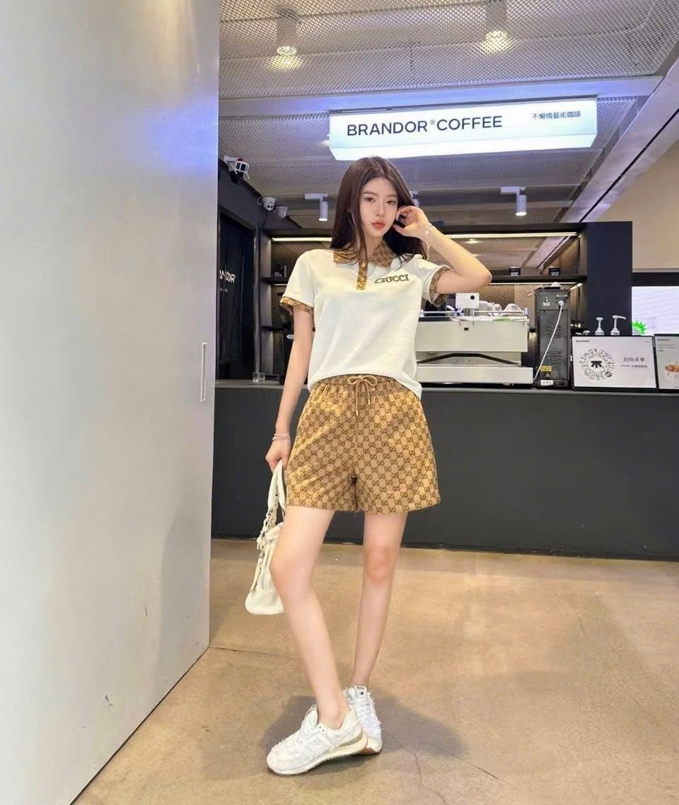 Set bộ áo thun quần đùi nữ Gucci 7