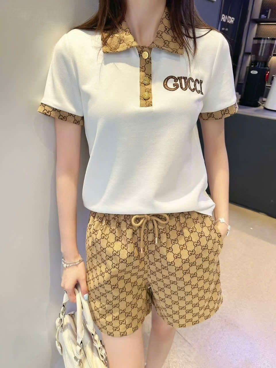 Set bộ áo thun quần đùi nữ Gucci 6