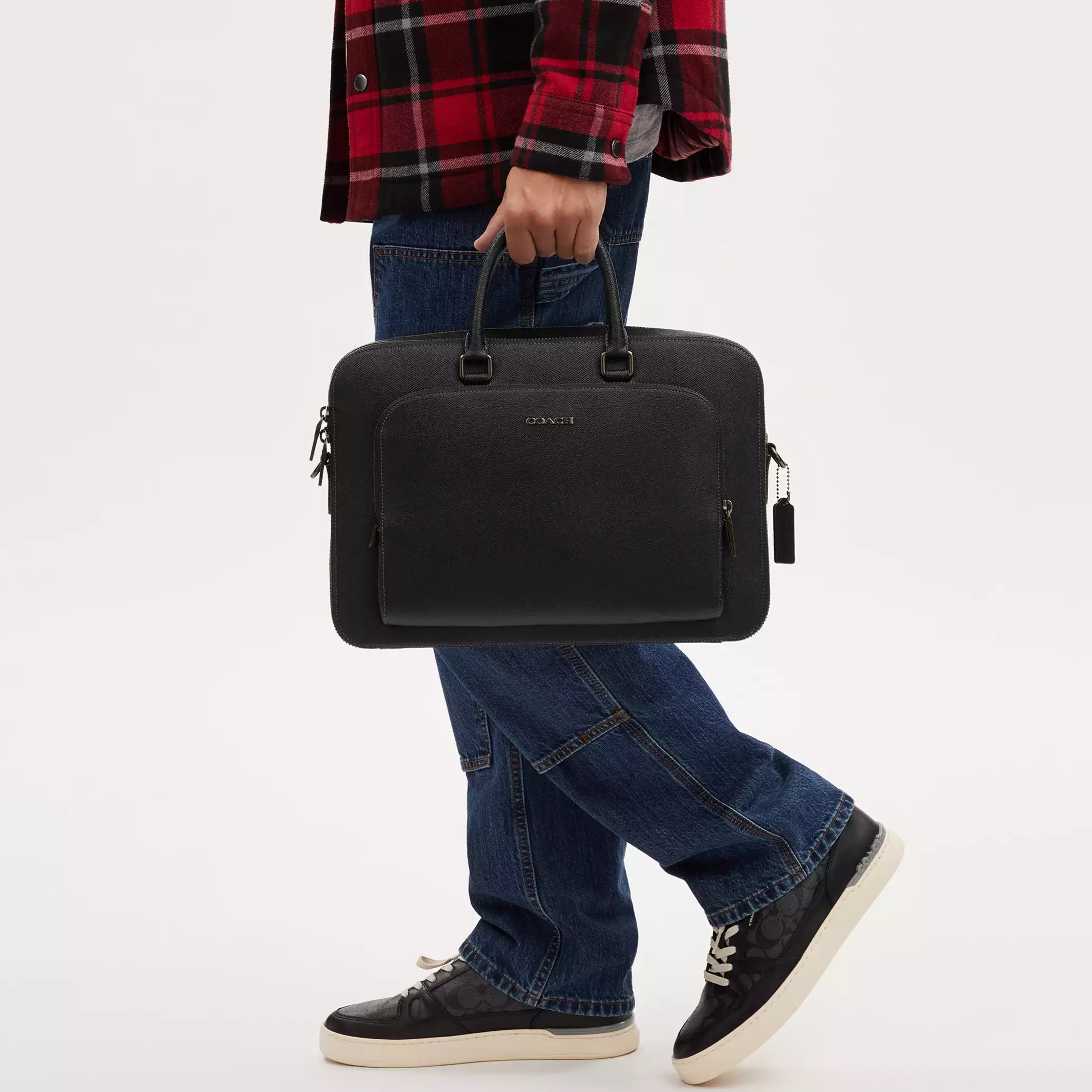 TÚI XÁCH CÔNG SỞ COACH ETHAN BRIEF BLACK CROSSGRAIN LEATHER CR275 5