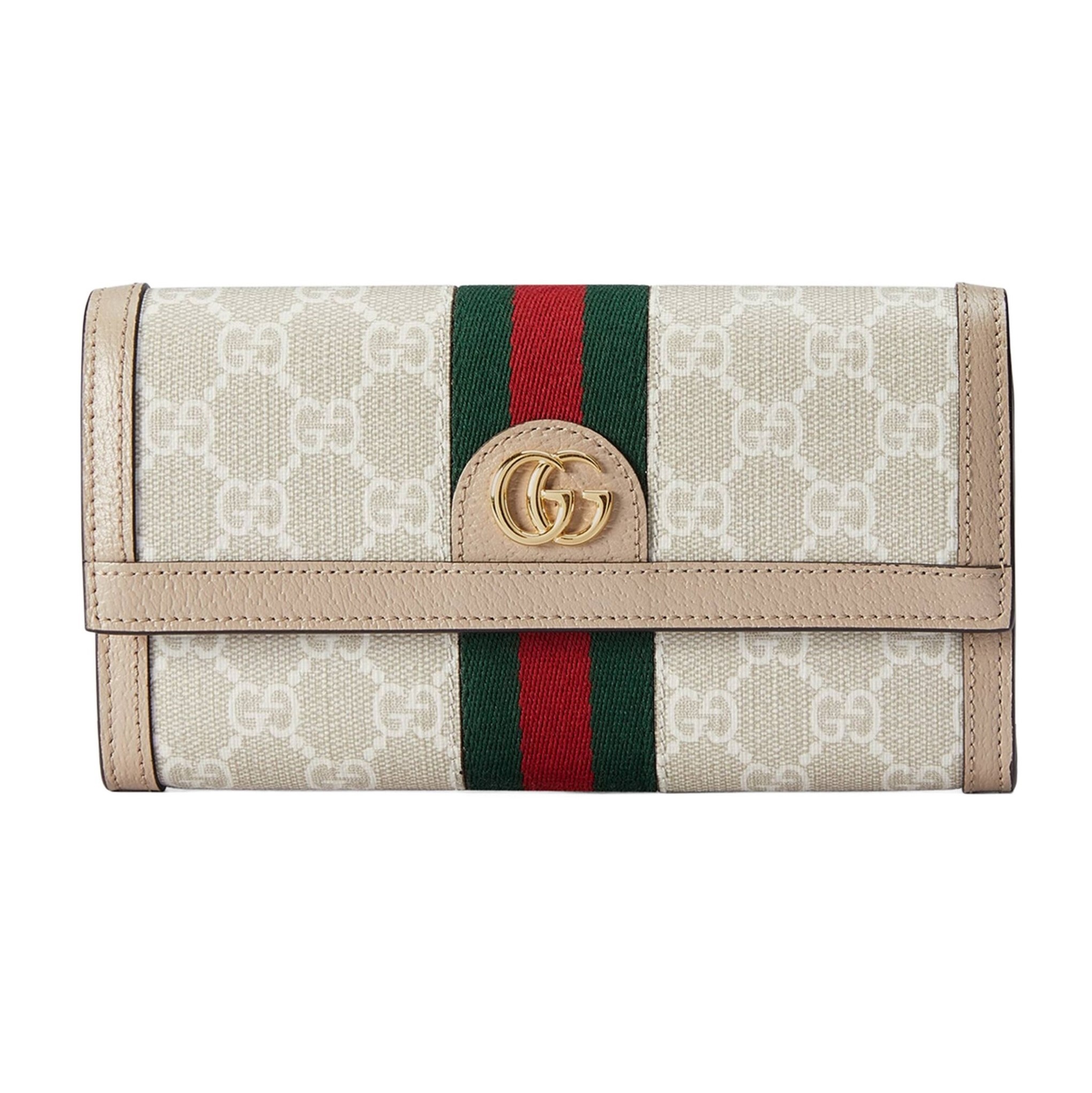 VÍ NỮ DÀI GUCCI OPHIDIA GG CONTINENTAL WALLET WITH BEIGE AND WHITE GG SUPREME CANVAS 3