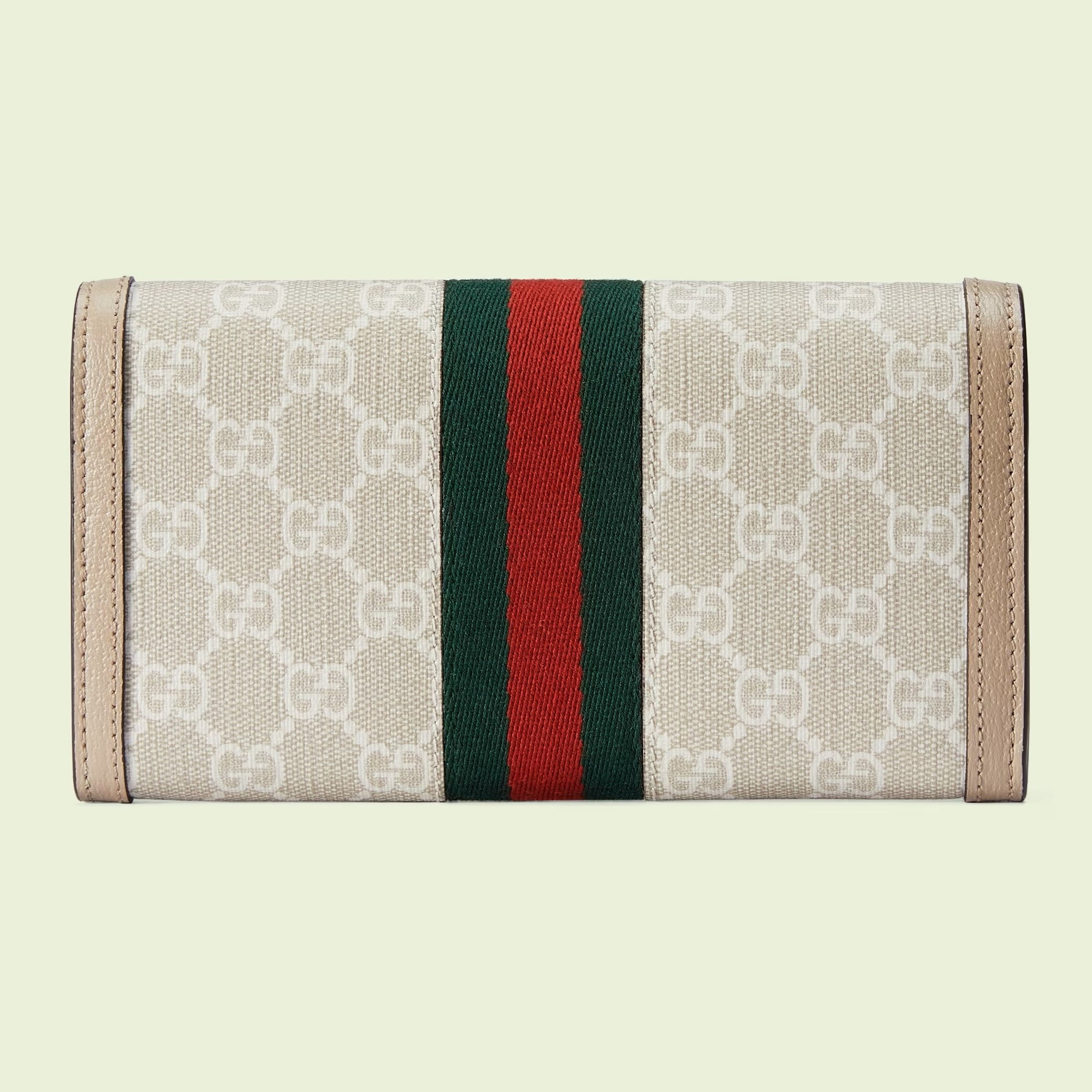 VÍ NỮ DÀI GUCCI OPHIDIA GG CONTINENTAL WALLET WITH BEIGE AND WHITE GG SUPREME CANVAS 4