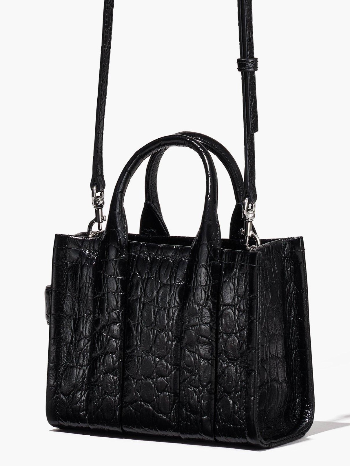 Túi xách nữ Marc Jacobs The Croc-Embossed Micro Tote Bag Black H089L01RE22 4