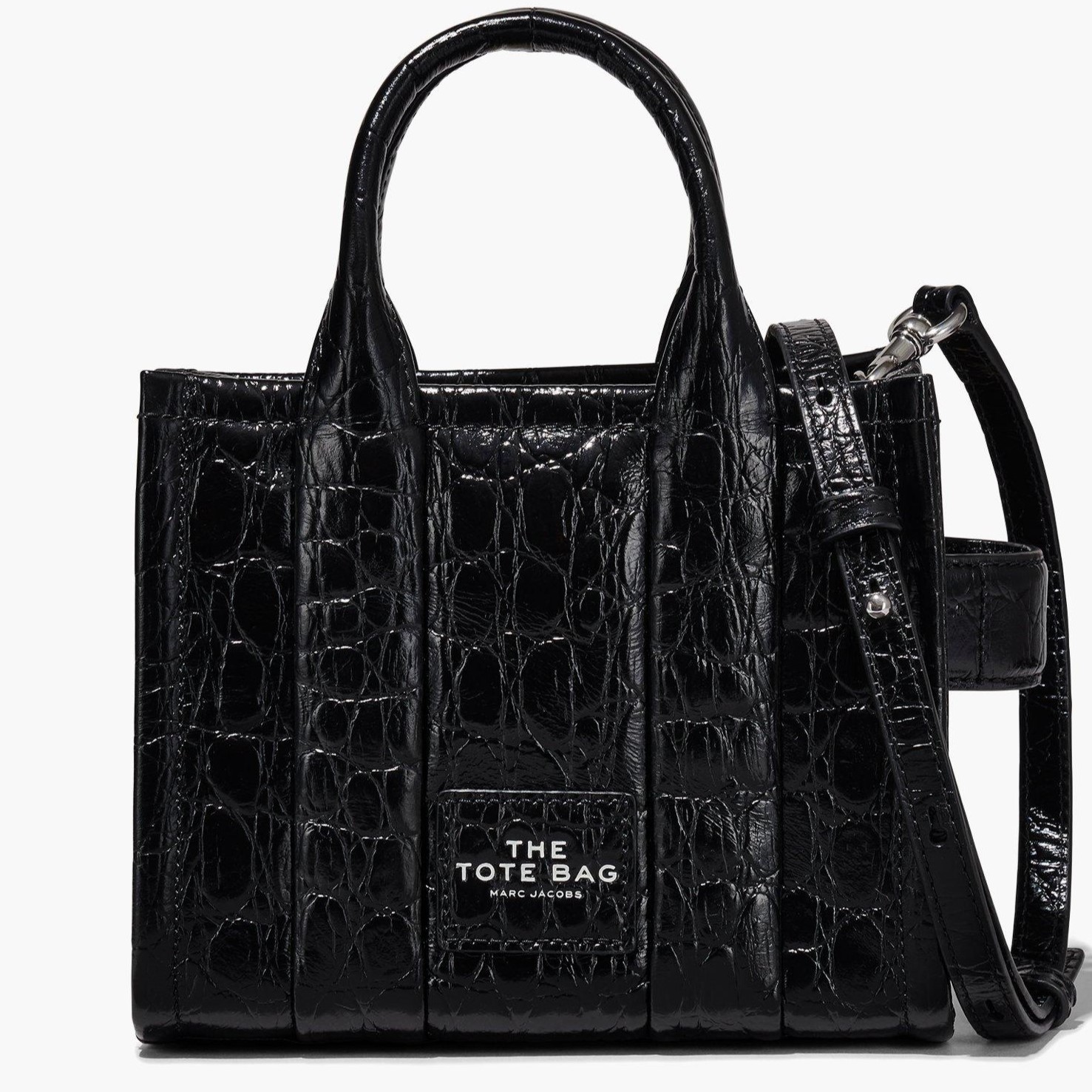 Túi xách nữ Marc Jacobs The Croc-Embossed Micro Tote Bag Black H089L01RE22 6