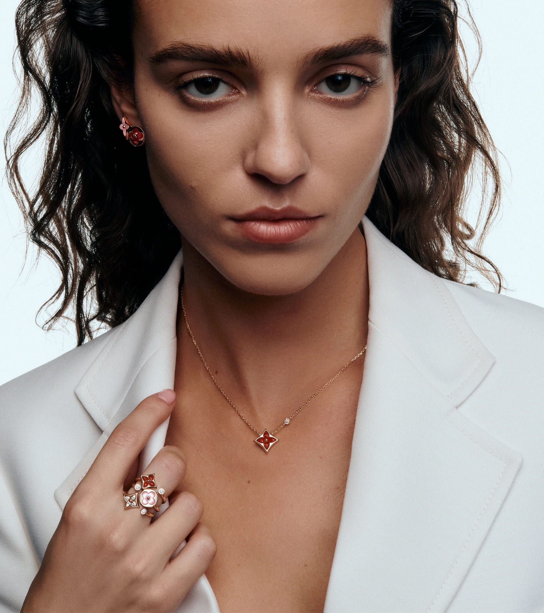 Nhẫn Louis Vuitton Colour Blossom Mini Star Ring Cornelian and Diamond 1
