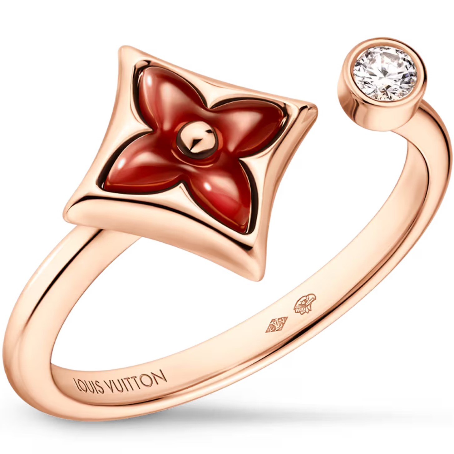 Nhẫn Louis Vuitton Colour Blossom Mini Star Ring Cornelian and Diamond 3