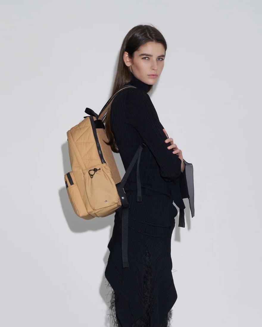 Balô CNK Charles Keith Soleil Nylon Backpack Camel CK2-60671589 6