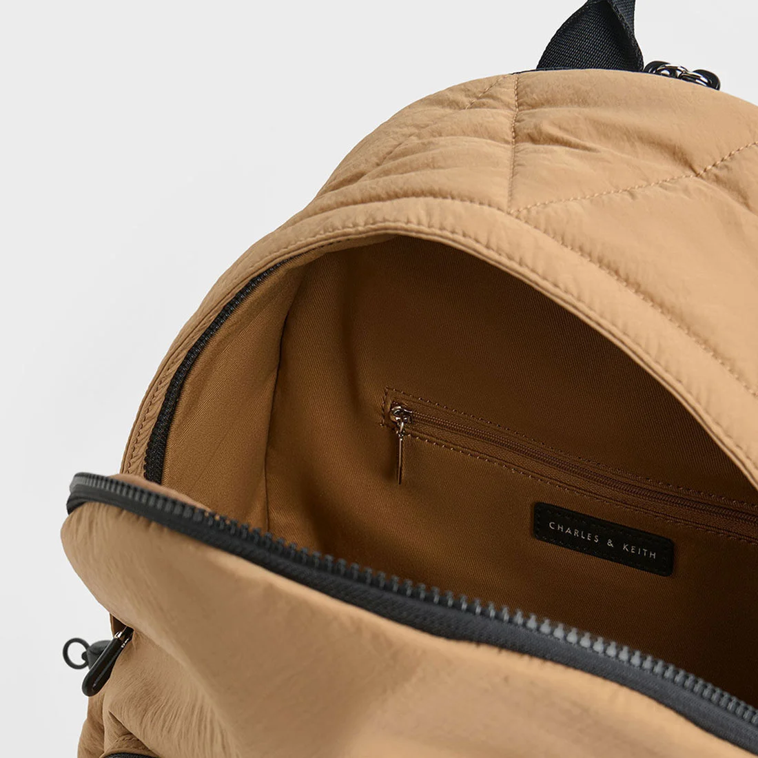 Balô CNK Charles Keith Soleil Nylon Backpack Camel CK2-60671589 7