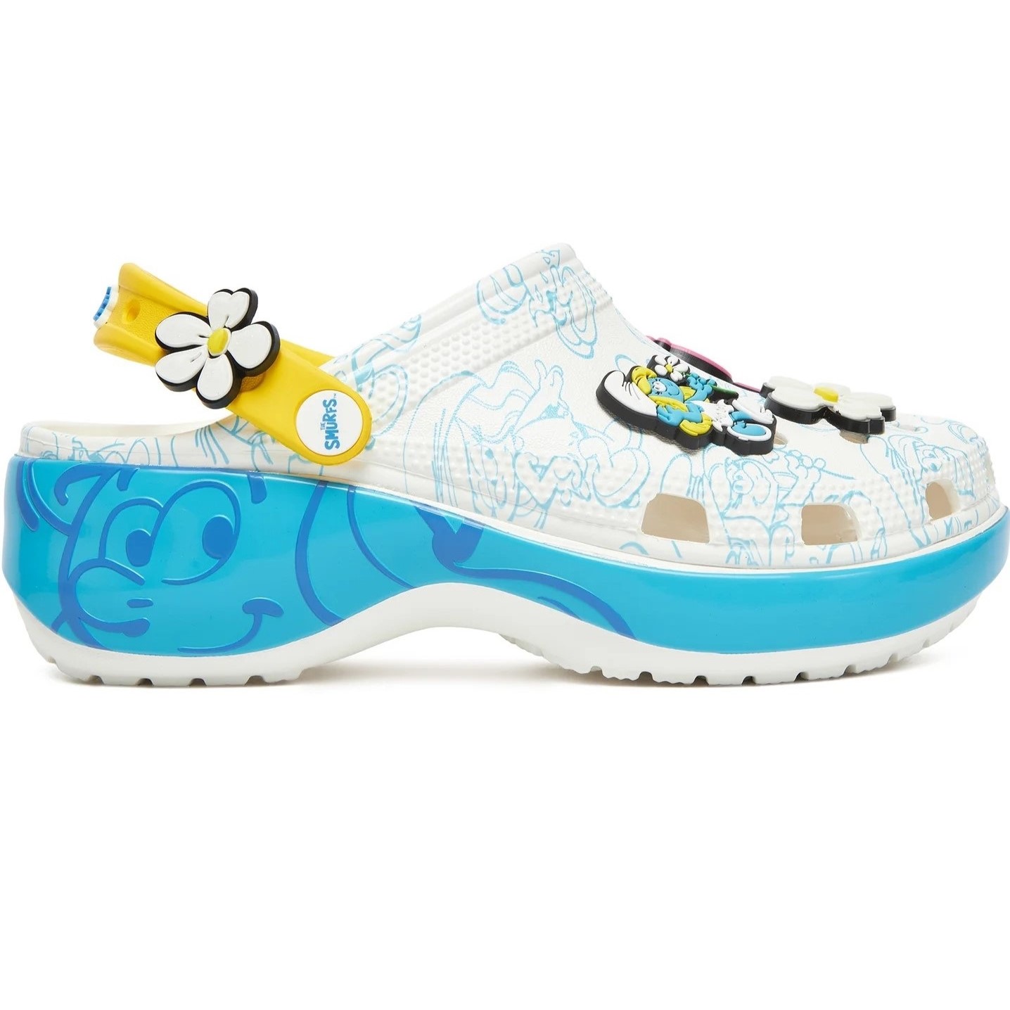 Giày Crocs Unisex Smurfs Platform Clog 210822-90H 4