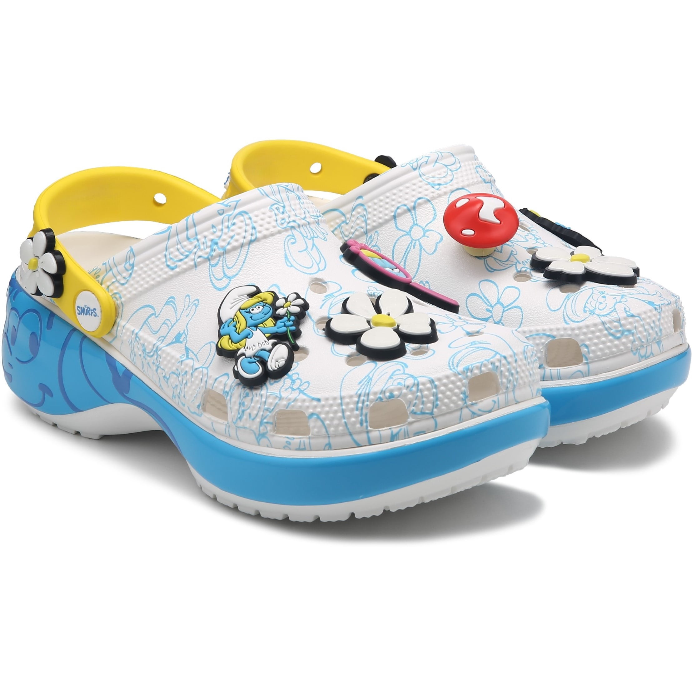 Giày Crocs Unisex Smurfs Platform Clog 210822-90H 12