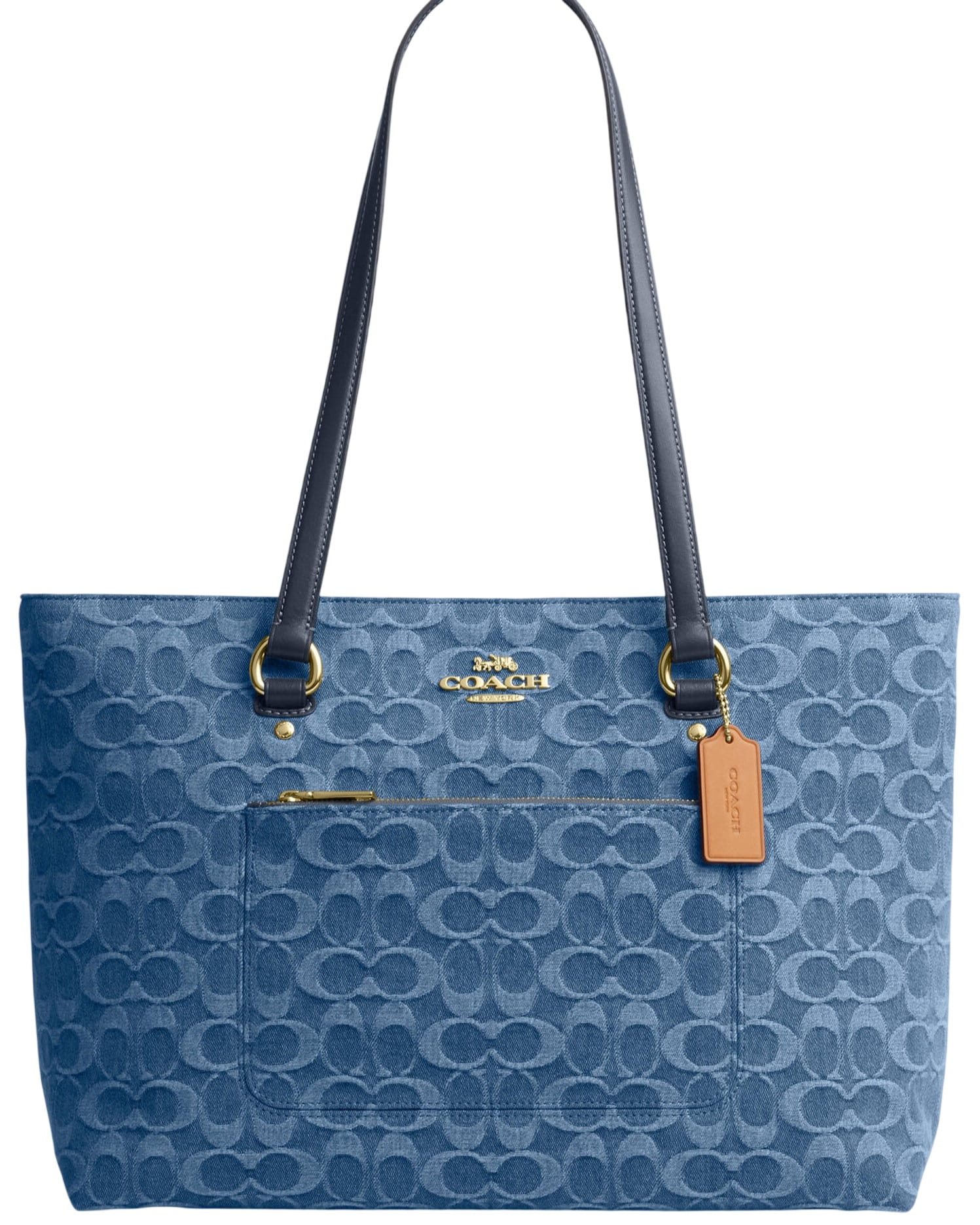 Túi Coach Station Tote Bag In Signature Denim Blue CDB88 2