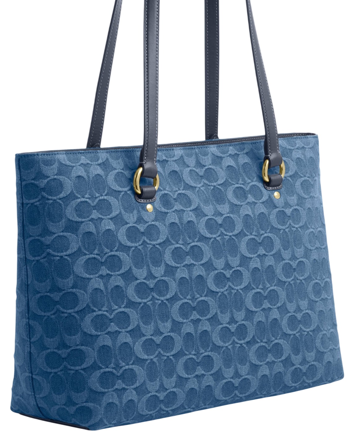 Túi Coach Station Tote Bag In Signature Denim Blue CDB88 3