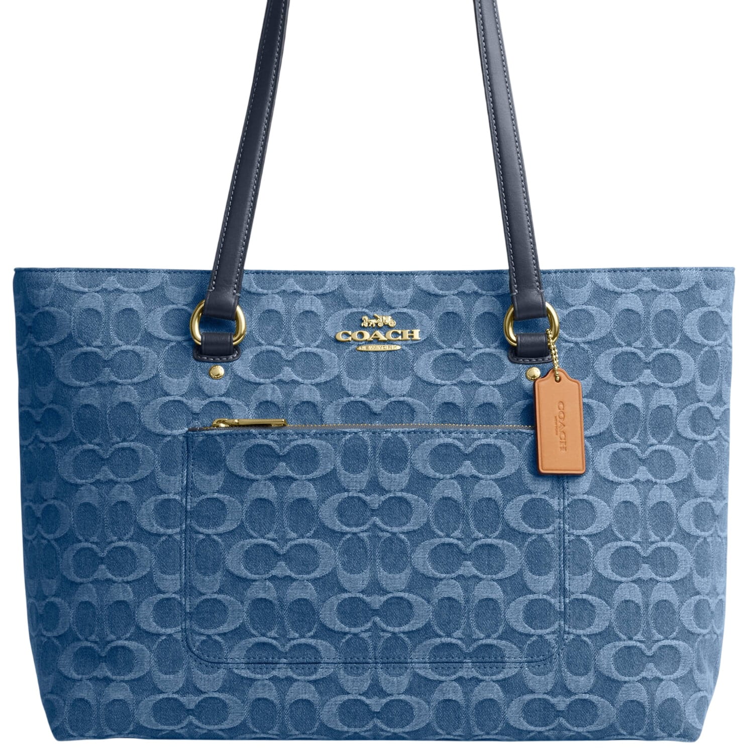 Túi Coach Station Tote Bag In Signature Denim Blue CDB88 4