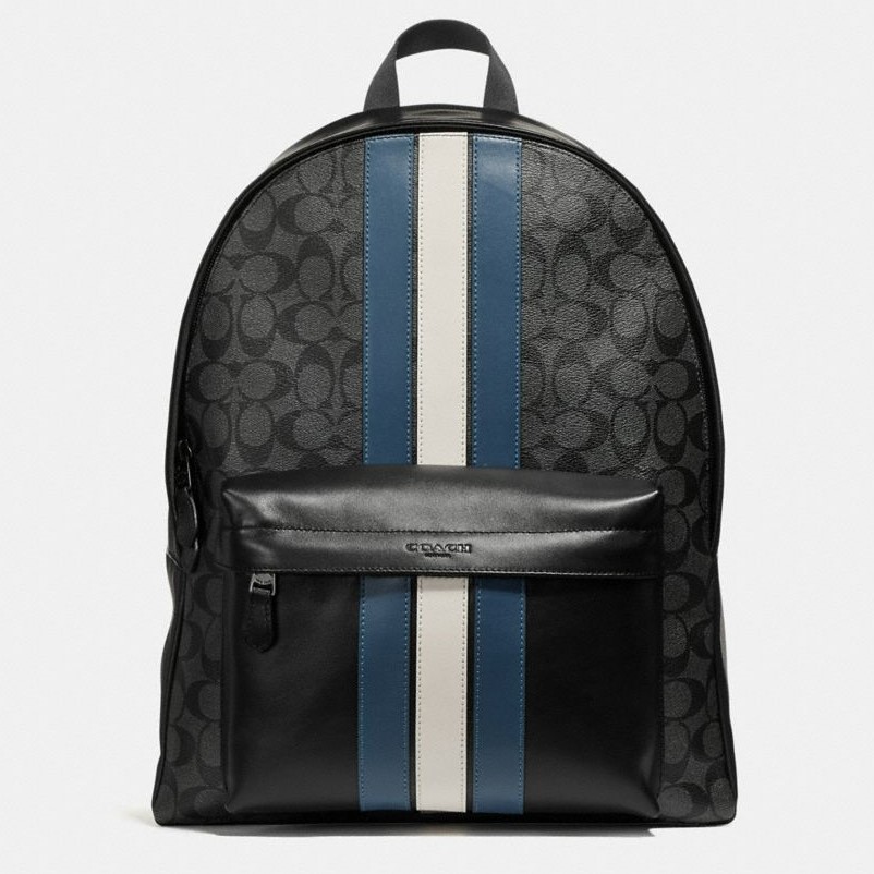BALO COACH NAM CHARLES BACKPACK IN SIGNATURE CANVAS WITH VARSITY STRIPE 4