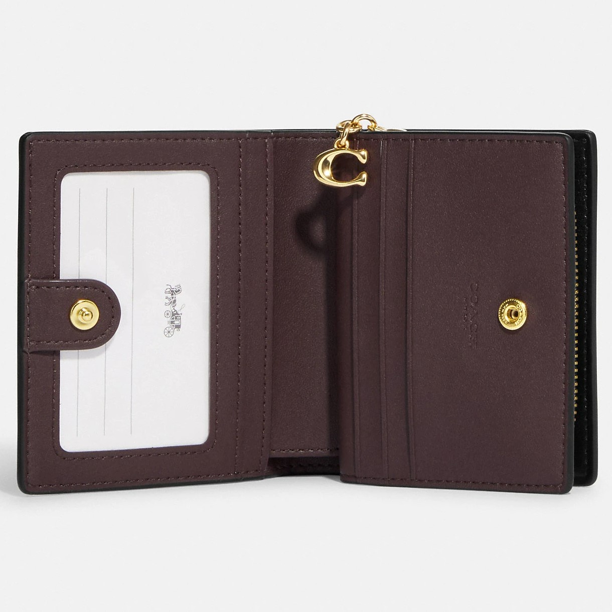 VÍ NGẮN COACH SNAP WALLET IN SIGNATURE CANVAS WITH FAIRYTALE ROSE PRINT 3