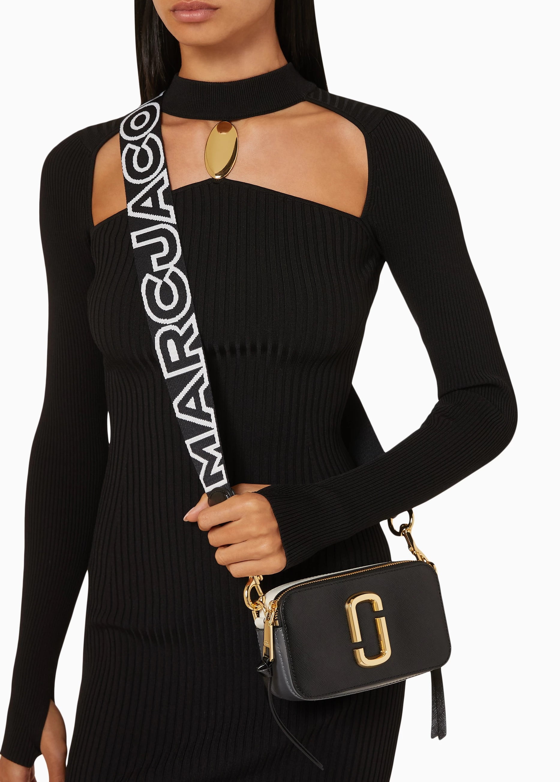 Túi đeo chéo nữ Marc Jacobs màu đen The Snapshot Crossbody Bag Black Multi 2S3HCR500H03 10