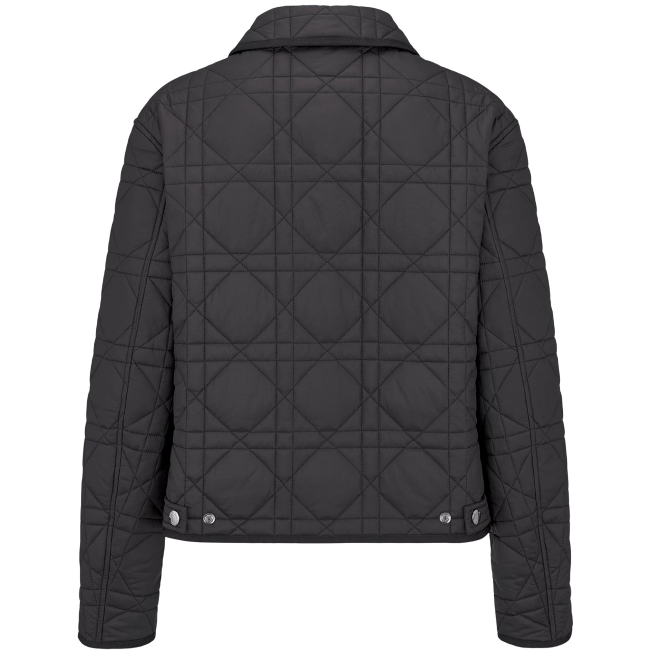 Áo khoác Dior Macrocannage pea coat with belt Quilted functional taffeta in black 3