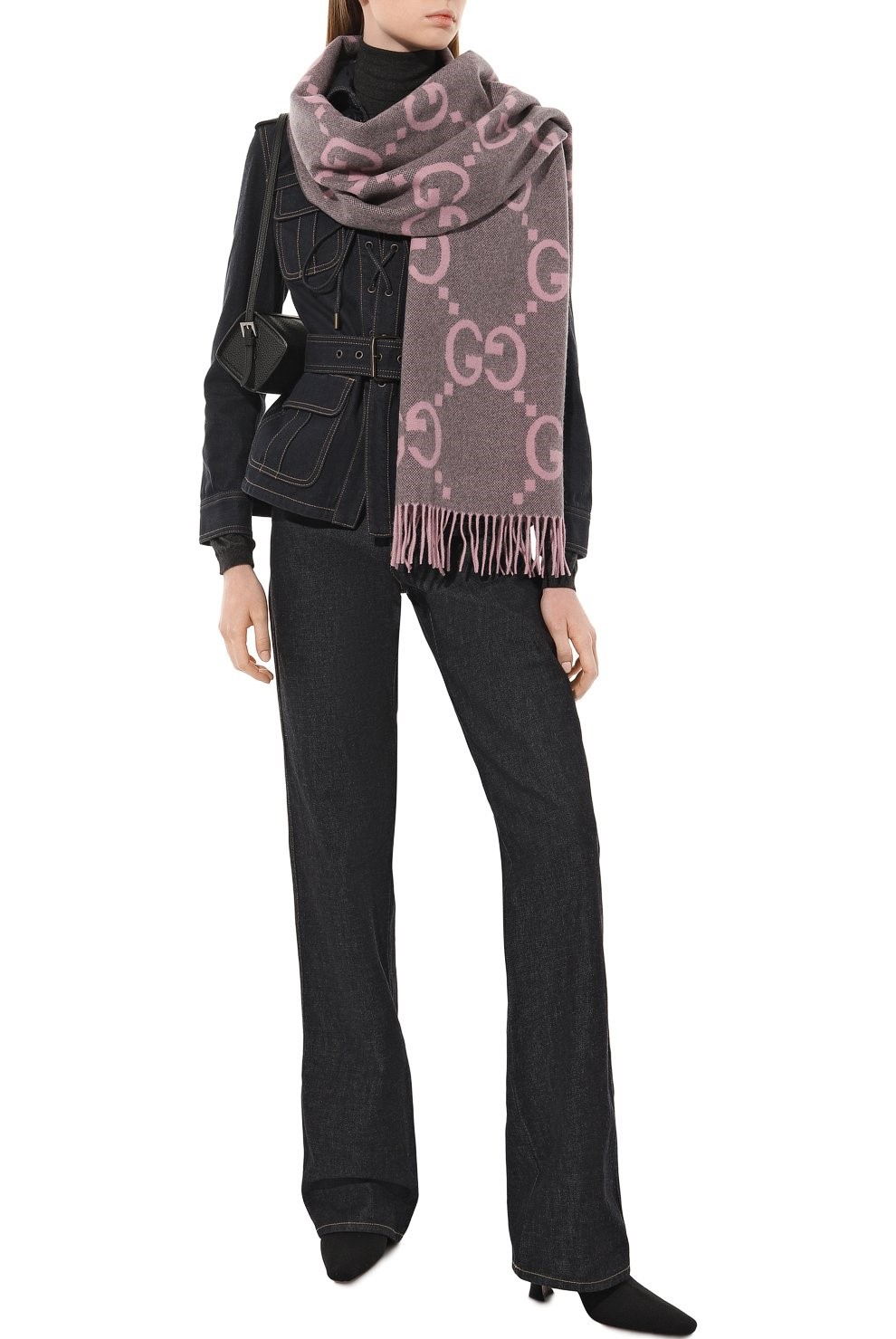 Khăn choàng Gucci GG Jacquard Cashmere Scarf 7